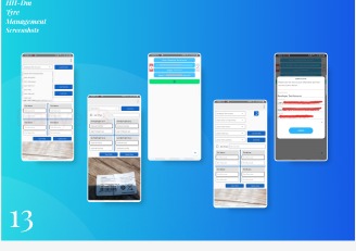 HH-DM Tyre Management screenshots arranged in the Figma portfolio board